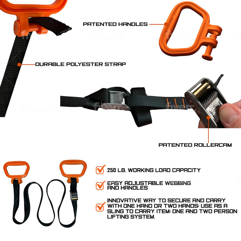  [AUSTRALIA] - MULTUS Handle and Haul 2 Handle Adjustable Moving Strap for Lifting