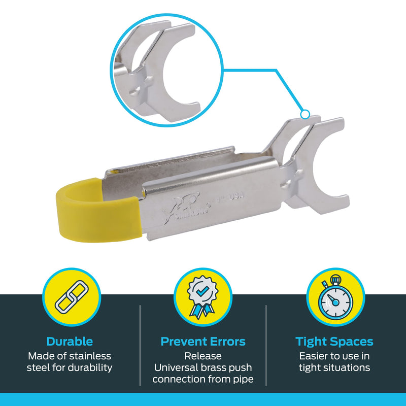  [AUSTRALIA] - SharkBite U715A Universal Disconnect Tongs, Push-to-Connect Fittings, SharkBite Fitting Removal Tool, 1 Inch 1-Inch