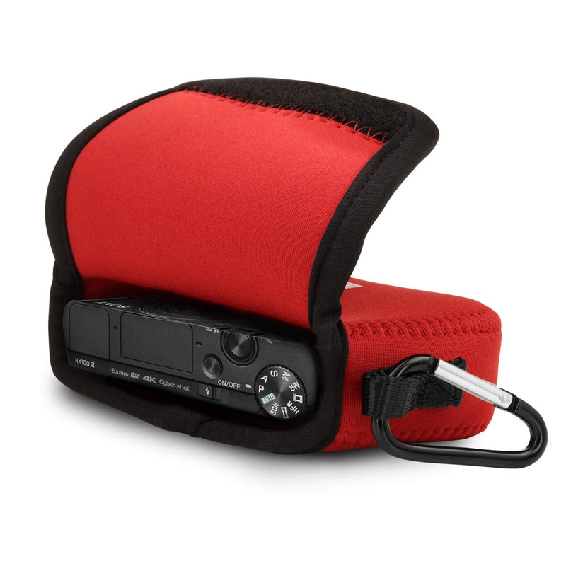  [AUSTRALIA] - MegaGear MG086 Sony Cyber-shot DSC-RX100 VII, Cyber-shot DSC-RX100 VI, DSC-RX100 V, DSC-RX100 IV, DSC-RX100 III, DSC-RX100 II Ultra Light Neoprene Camera Case - Red