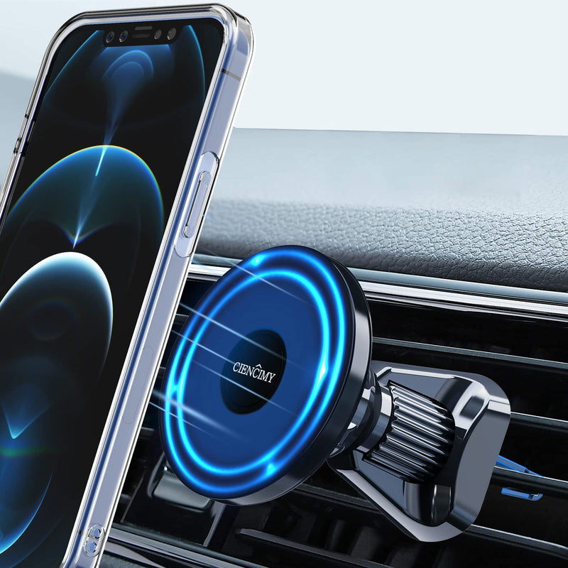  [AUSTRALIA] - Ciencimy Magnetic Car Mount Compatible with MagSafe Case and iPhone 13 Pro Max Mini/iPhone 12 Pro Max Mini, 360° Adjustable Strong Magnet Air Vent Phone Holder Valentines Day Gift for him/her（2 Pack Magntic Car Mount 2PCS