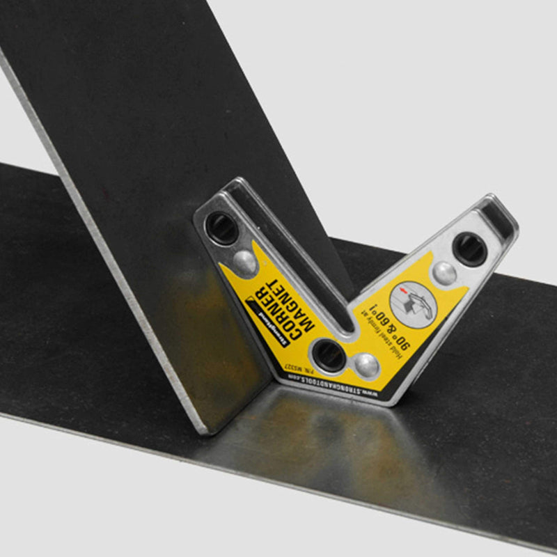  [AUSTRALIA] - Strong Hand Tools, Magnetic Corner Squares, (Twin Pack), 12°, 90° & 60° Angle Setting, Max Pull Force: 30 lbs, Low Profile, 3-1/4 x 3-3/4 x 5/8″, MST327 3.25-Inch x 3.75-Inch