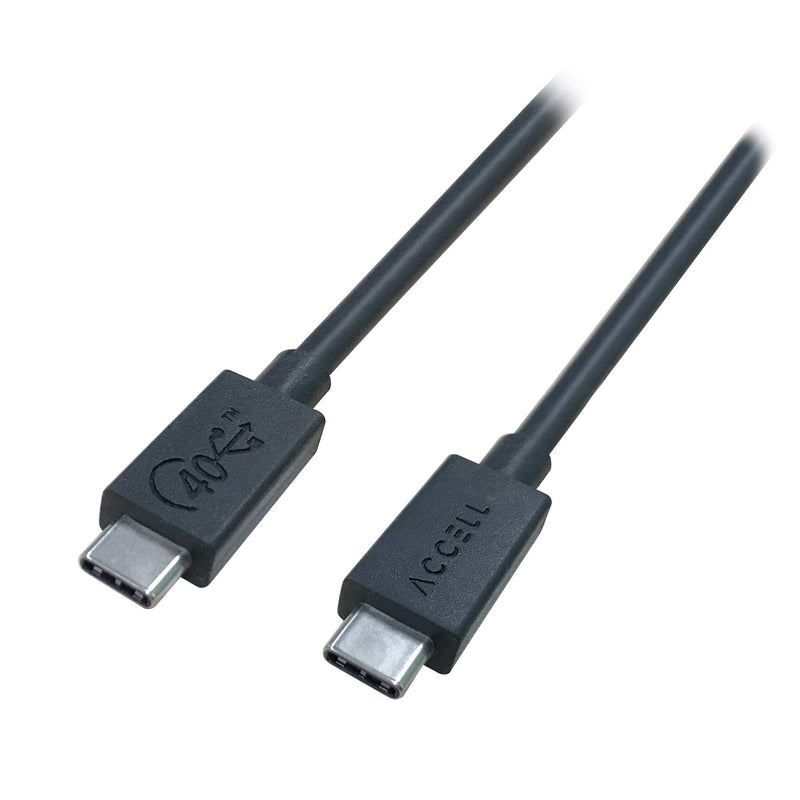  [AUSTRALIA] - Accell USB4 40Gbps Cable Type-C - USB-IF Certified 40Gbps Gen 3 Cable, 8K/5K/4K, 100W PD, Compatible with USB 3.2/2.0, TB4, and Thunderbolt 3, 2.6ft / 0.8m, Black, U244C-003B-2 2.6 Feet (0.8 Meters)