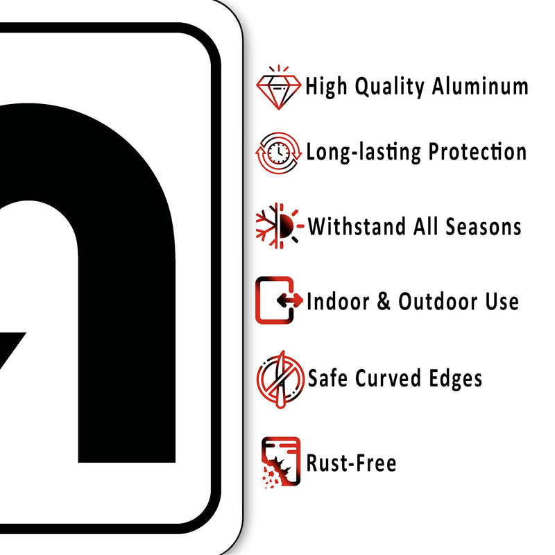  [AUSTRALIA] - U-Turn Right Arrow Aluminum Composite Outdoor Sign - Street Signs - Road Signs - Metal Signs - Right Turn Only Traffic Sign - Personalized Signs - Private Driveway Sign - One Way Sign - 8.5" X10" 8.5" x10"