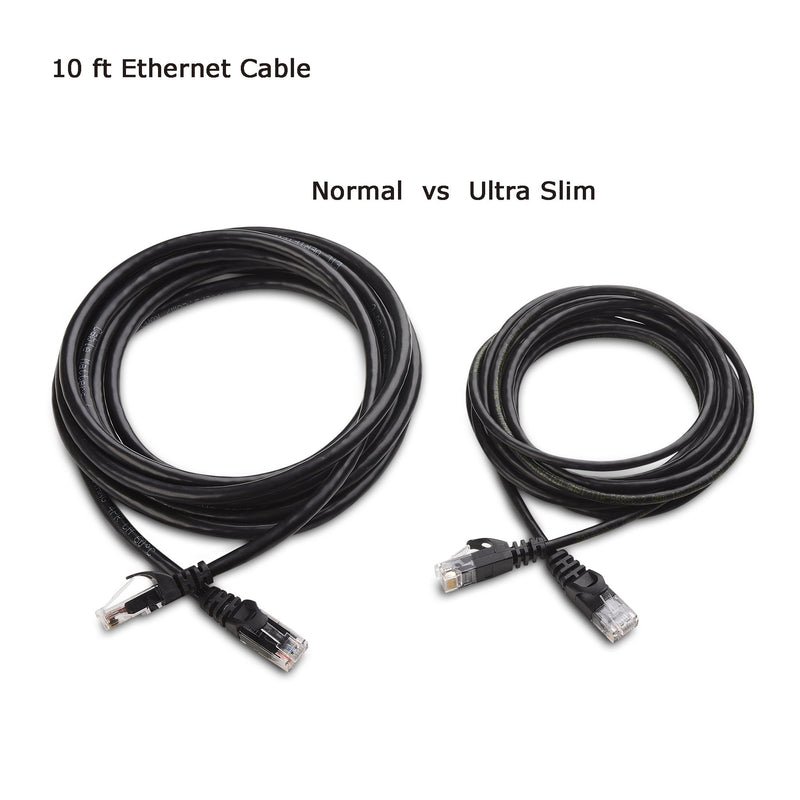 Cable Matters Snagless Long Cat6 Ultra Thin Ethernet Cable (Thin Cat6 Cable) in Black 50 ft - LeoForward Australia
