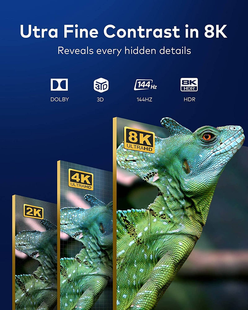  [AUSTRALIA] - llano HDMI 2.1 Switch, Ultra HD 8K Bi-Directional HDMI Switcher Splitter Supports 4K@120Hz, 8K@60Hz, Aluminum HDMI Switcher Selector for PS4/PS5, Xbox, Roku, Apple TV, Fire Stick, Sony TV