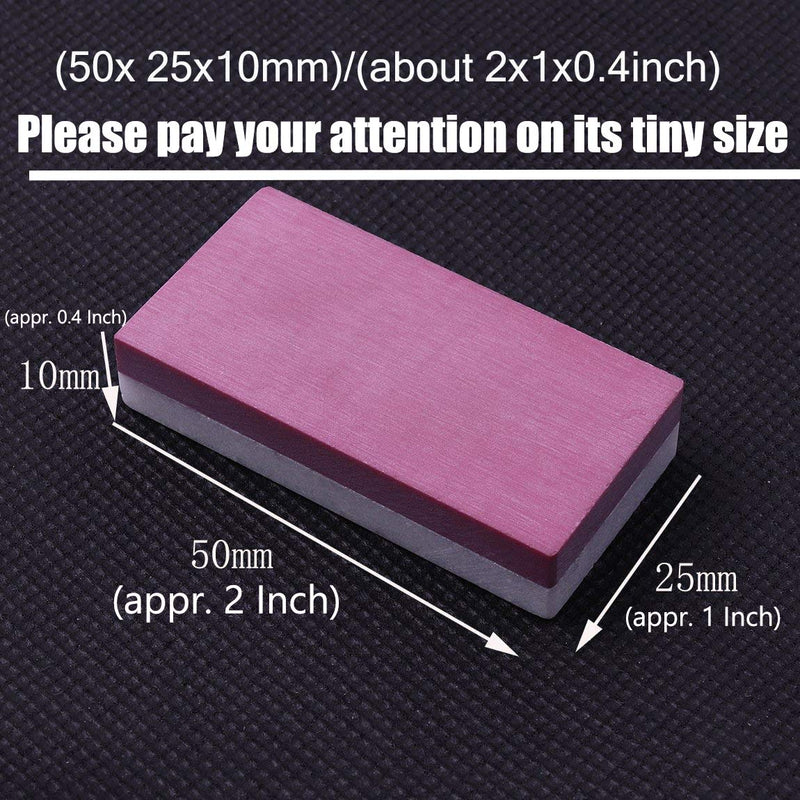  [AUSTRALIA] - CBRIGHT 1PC Dual Sided 3000-4000# & 8000-10000# Combination Pocket-Size Whetstone Sharpening Stone, Fine Grinding and Polishing Ruby stone and Agate Stone (50x 25x10mm)/(about 2x1x0.4inch)