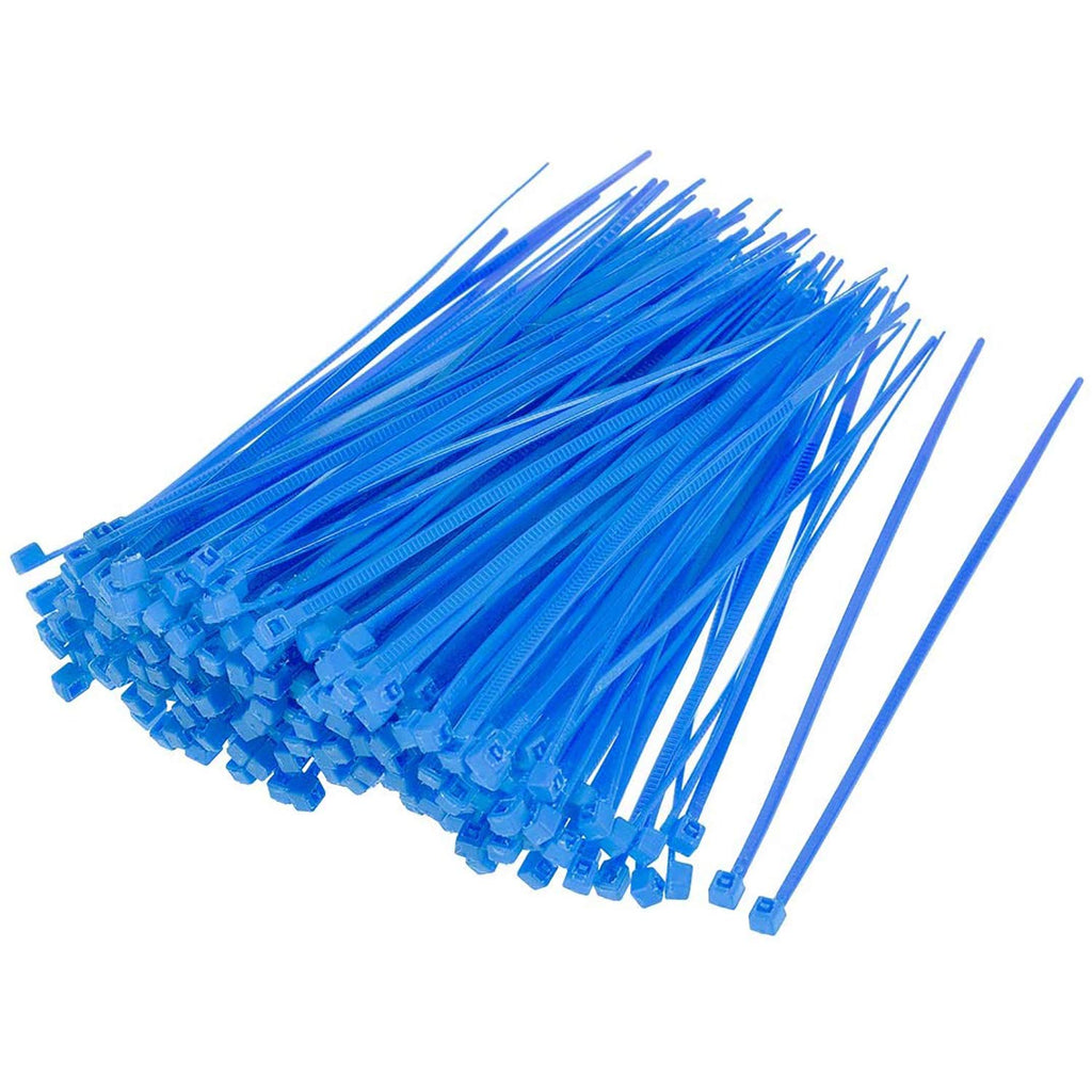  [AUSTRALIA] - URBEST 1000 Pcs Self Locking Wire Cable Zip, Tie Fasten Wrap 6 Inch Nylon Zip Tie (Blue) Blue