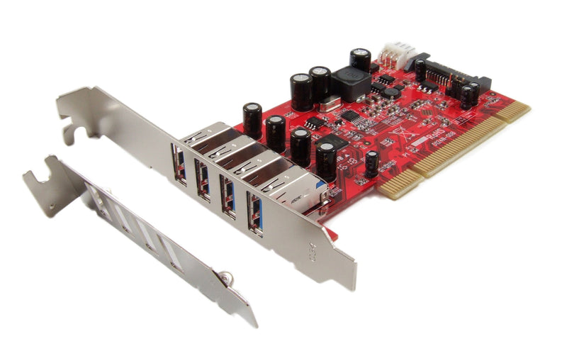  [AUSTRALIA] - Ableconn PCI-UB124 USB 3.0 4-Port Low Profile PCI Host Adapter Card - Renesas NEC UPD720201 chipset