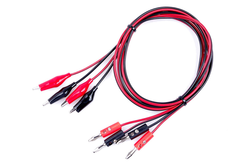LIVISN Alligator Clips electrica linsulated Alligator Clips with Wires Test Cable Double-Ended Clips Alligator Clips Insulated Test Leads Cable Black&red 3.3fts 4 Pairs(4Red+4Black) - LeoForward Australia