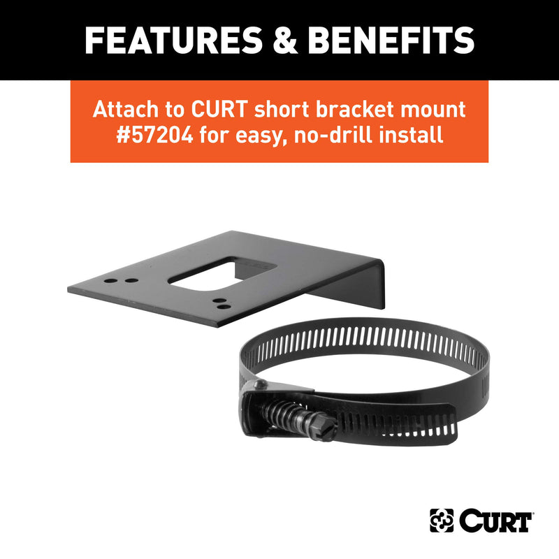  [AUSTRALIA] - CURT 57208 Vehicle-Side Trailer Wiring Harness Mounting Bracket for 4-Way or 6-Way Round