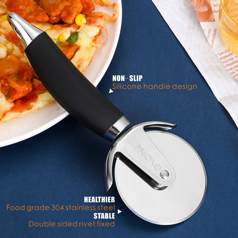  [AUSTRALIA] - GXONE Stainless Steel Pizza Cutter,Pizza Cutter Wheel with Sharp Slicer,Easy to Clean Kitchen Gadgets