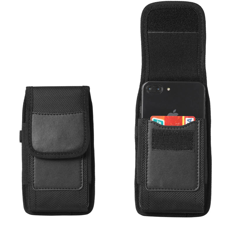  [AUSTRALIA] - Phone Holster for Belt, Rugged Nylon Belt Holster Case for iPhone 14 13 12 11 Pro Max 8 Plus,Galaxy S22+ S21 S20 Plus Men Premium Cell Phone Hip Carrier Belt Holder Pouch Case (Vertical) Vertical