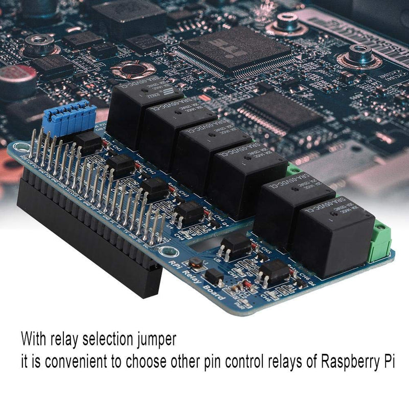  [AUSTRALIA] - Relay Expansion Board, 6 Channel RPi Relay Module Expansion Board for Pi A+/B+/2B/3B, Optocoupler Module Relay