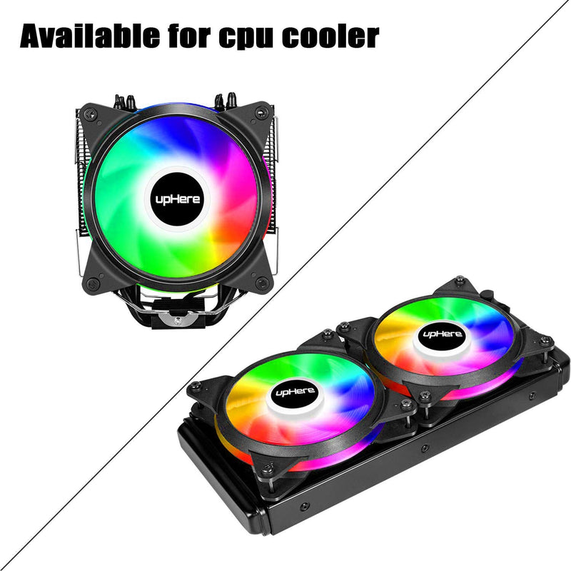  [AUSTRALIA] - upHere 120mm 4-Pin PWM Rainbow LED Effect Case Fan for PC Cooling,Computer Cases, CPU Coolers,Water Cooler and Radiators Ultra Quiet,3-Pack,T4CF4-3