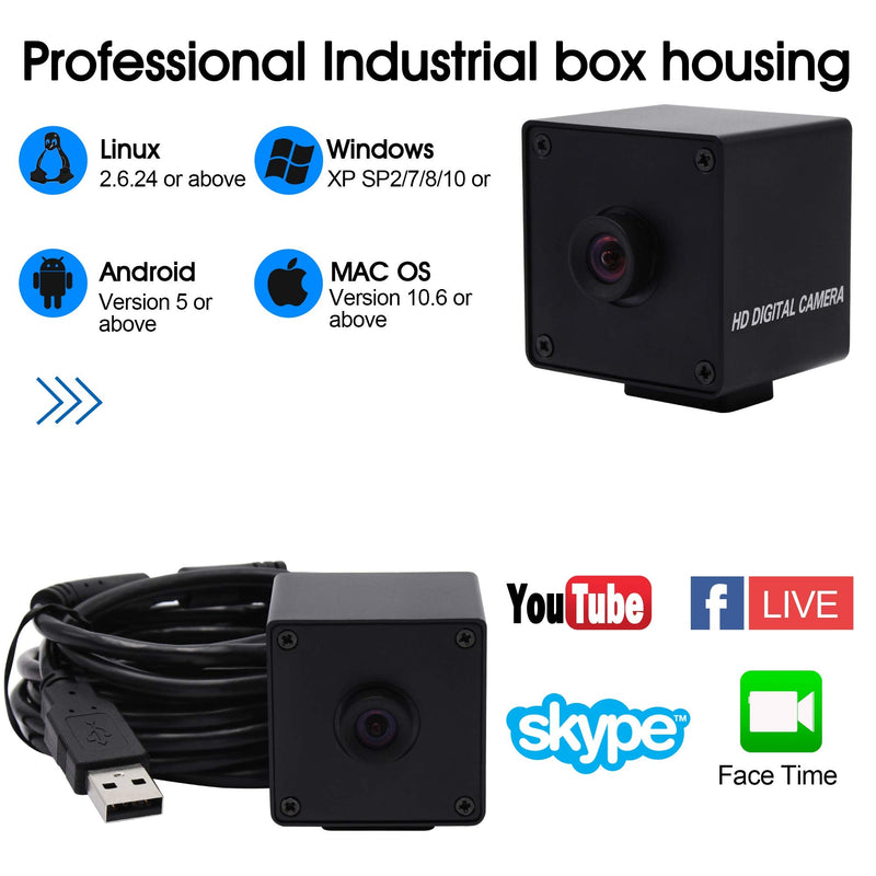 [AUSTRALIA] - Webcamera usb 2MP 1080P Usb Camera CMOS OV2710 Sensor with Autofocus 100 Degree Lens Webcam,Usb with Cameras Support 1920X1080@30fps,UVC Compliant Cam,Web Cams Support Most OS,High Speed USB2.0 Webcam Autofocus 100 degree lens with black box case