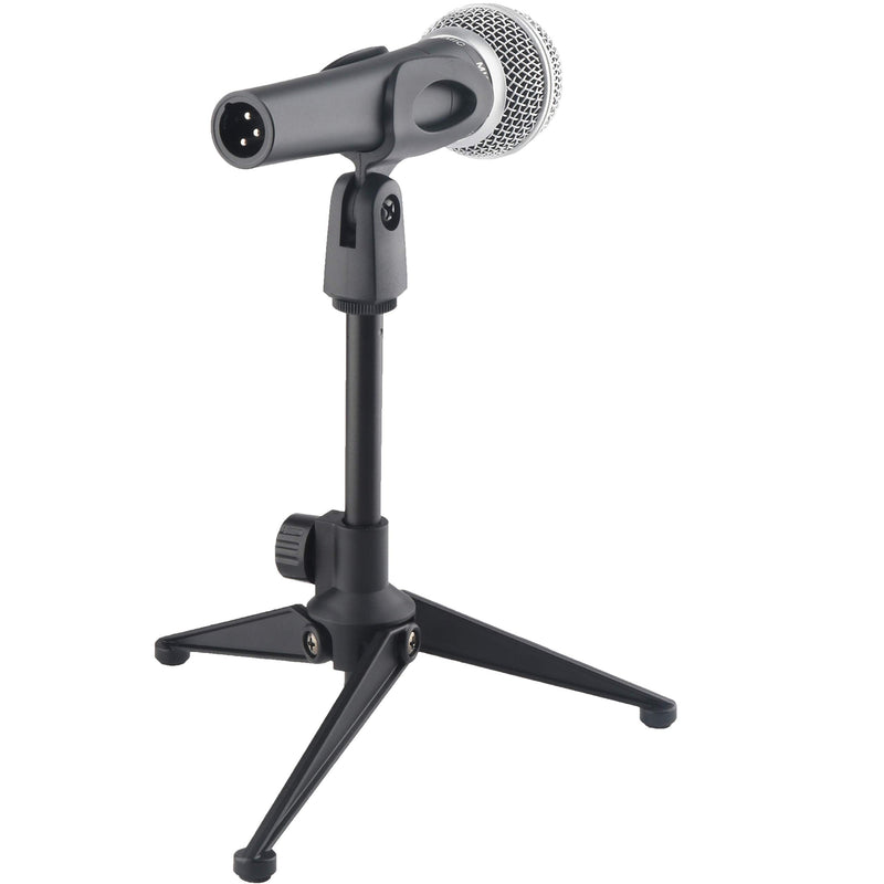  [AUSTRALIA] - Desk Microphone Stand,Desktop Tripod Mic Stand Boom,Height Adjustable,Light Weight,Table,Black For Sm57 Sm58 Sm86 Sm87 Blue YetiBlue Snowball iCE