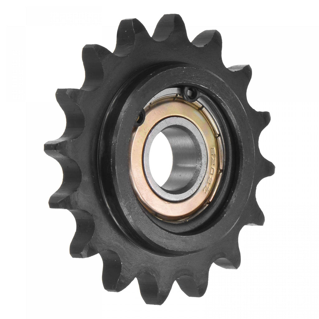  [AUSTRALIA] - uxcell #40 Chain Idler Sprocket, 15mm Bore 1/2" Pitch 16 Tooth Tensioner, Black Oxide Finished C45 Carbon Steel with Insert Single Bearing for ISO 08A Chains