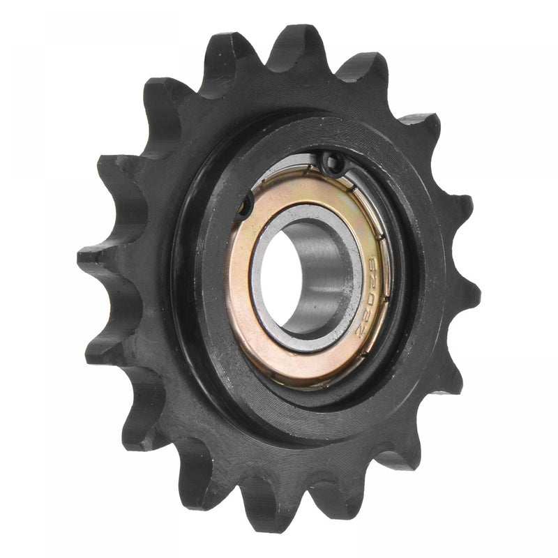  [AUSTRALIA] - uxcell #40 Chain Idler Sprocket, 15mm Bore 1/2" Pitch 16 Tooth Tensioner, Black Oxide Finished C45 Carbon Steel with Insert Single Bearing for ISO 08A Chains