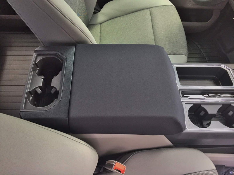  [AUSTRALIA] - Auto Console Covers- Center Console Armrest Lid Cover Waterproof Neoprene Fabric. Compatible with The 2015-2020 Ford F-350. The Console Cover is not Sold or Created by Ford Motor Co. (Black) Black