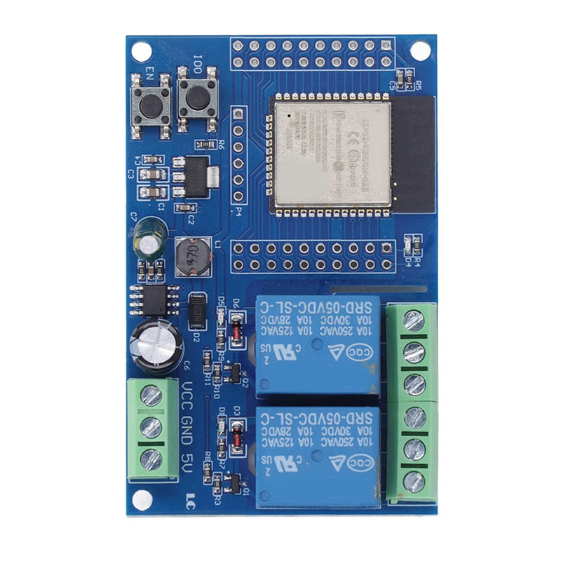  [AUSTRALIA] - ESP32 2 Channel 5V Relay Module 4MB Flash Large Capacity Programmable Relay Board for Secondary Development Learning