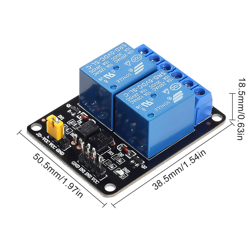  [AUSTRALIA] - Alinan 4pcs 2 Channel 5V Relay Module with Optocoupler Isolation Low-Level Trigger Development Board Compatible with Arduino R3 MEGA 2560 1280 DSP ARM PIC AVR STM32 Raspberry Pi