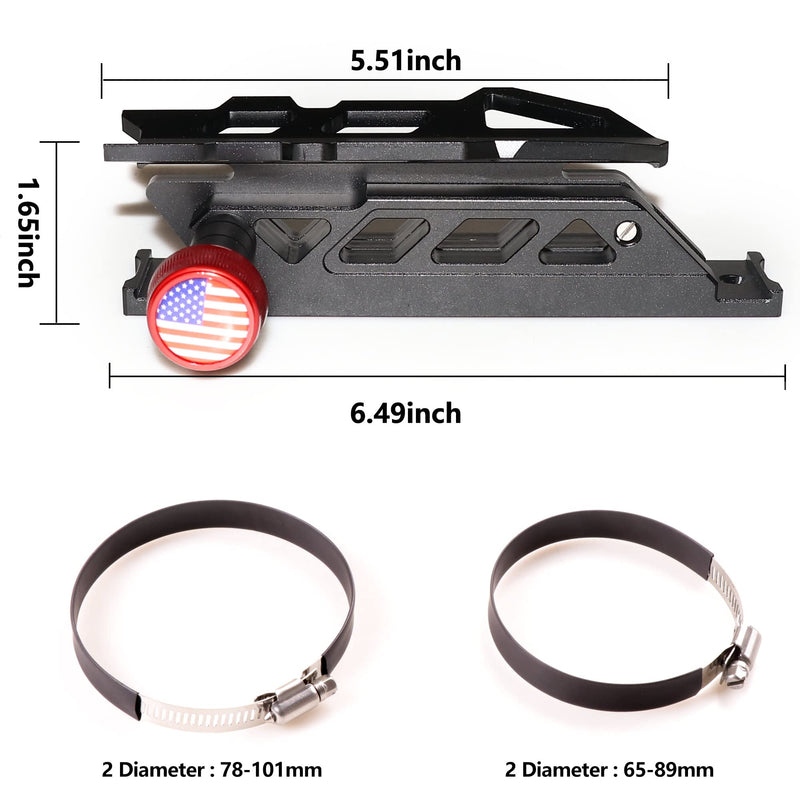  [AUSTRALIA] - Bestaoo Adjustable Roll Bar Fire Extinguisher Mount Holder for Jeep Wrangler TJ JK JKU JL UTV Polaris RZR Ranger Camper Van, Aluminum, Quick Release, Upgrade