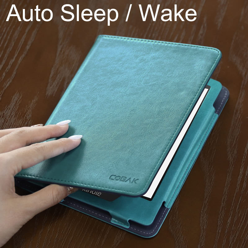  [AUSTRALIA] - CoBak Kindle Paperwhite Case - All New PU Leather Cover with Auto Sleep Wake Feature for Kindle Paperwhite 11th Generation 6.8" and Signature Edition 2021 Released, Sky Blue Kindle Paperwhite 11th Generation 2021 Released