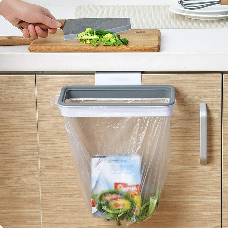  [AUSTRALIA] - Aite Babe Portable Trash Bag Holder Kitchen Cupboard, Under Sink Hanging Small Trash can with lid,Cupboard/Bathroom/Bedroom/Office/RV Mountable Trash Bag Holder