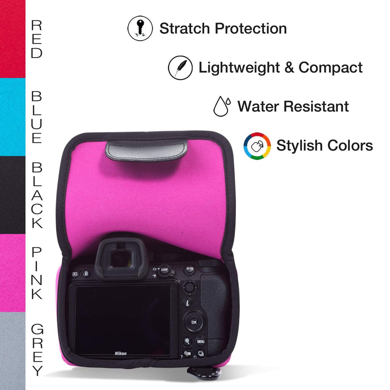  [AUSTRALIA] - MegaGear MG1950 Ultra Light Neoprene Camera Case Compatible with Nikon Z5 - Pink