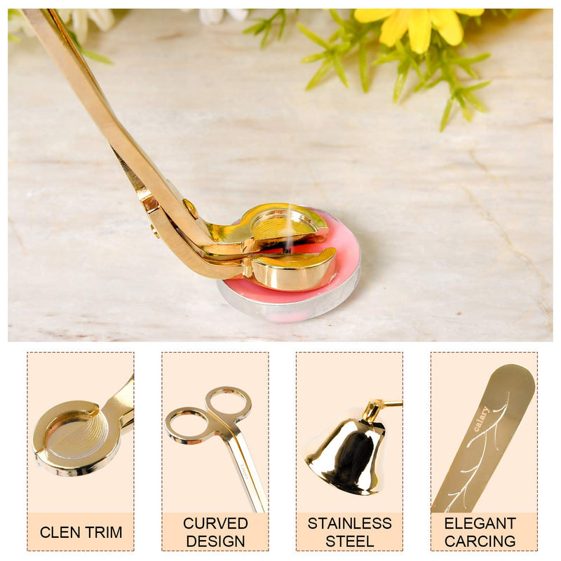  [AUSTRALIA] - calary Candle Wick Trimmer & Candle Accessory Champange Gold