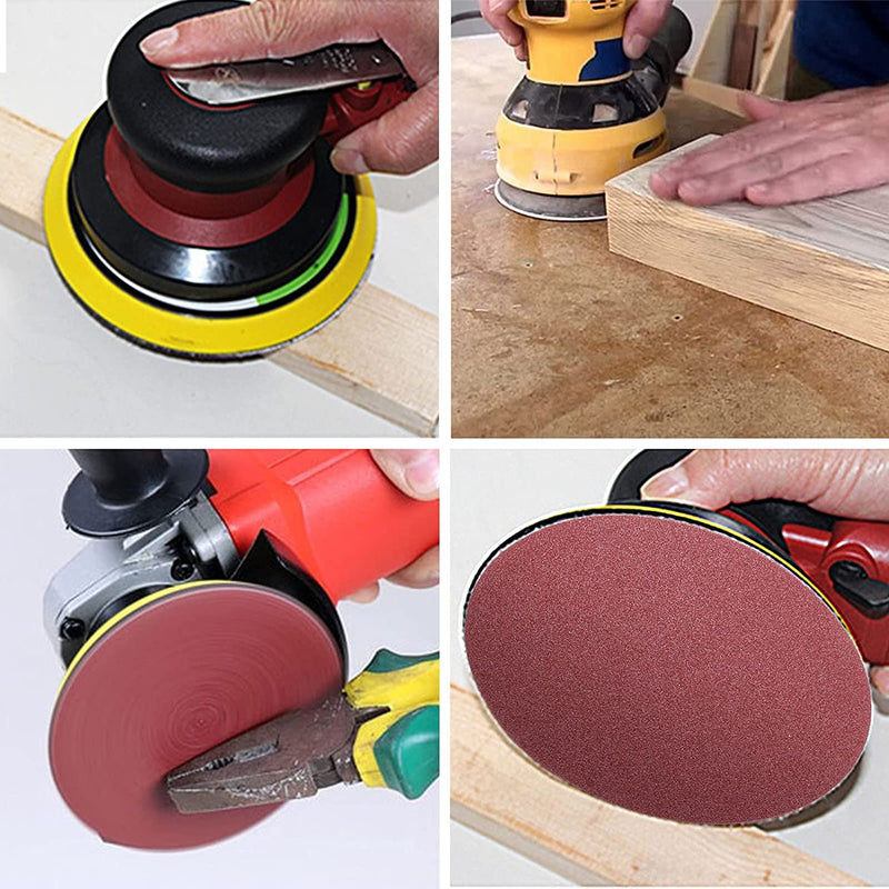  [AUSTRALIA] - Utoolmart 6-inch PSA Sanding Discs 80 Grits Self Stick Adhesive Back Aluminum Oxide Sandpaper for Random Orbital Sander Wood Metal Auto Dry Polishing 5pcs 80#