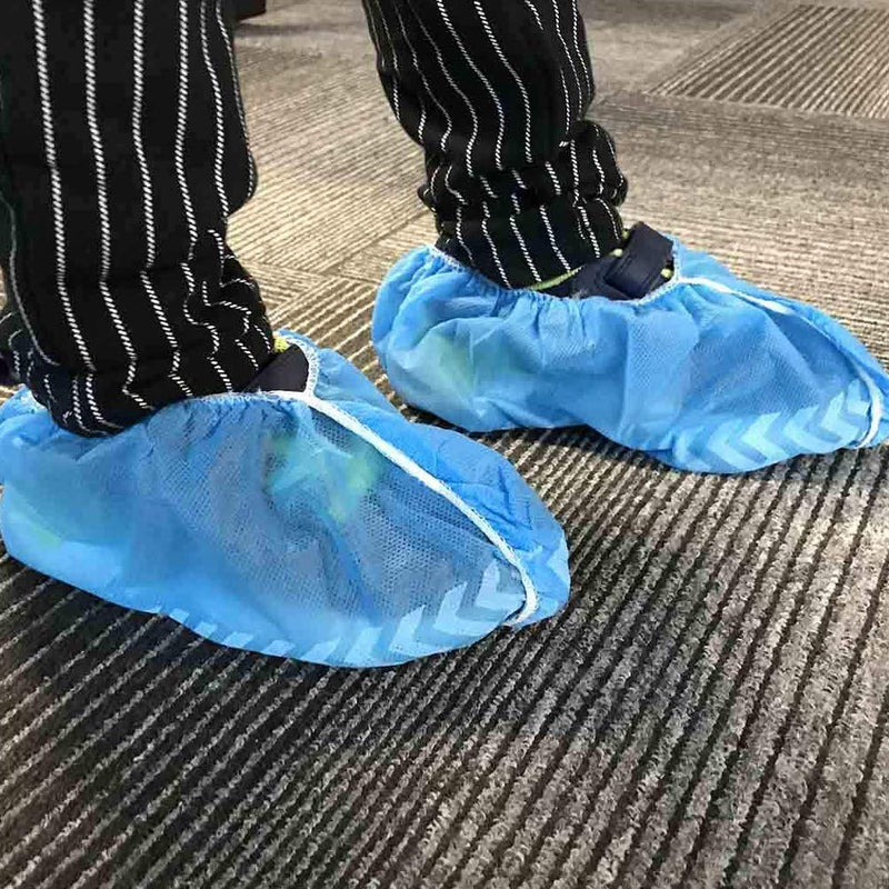  [AUSTRALIA] - ELEpure Shoe Covers Disposable Non Slip for Kids 50Pack (25Pairs) Non-woven Fabric Stretchable Durable - Fit US Children's 8-13.5/1-4 Blue(Small) Small