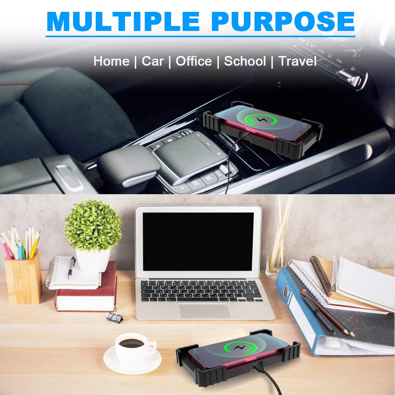  [AUSTRALIA] - JCWINY Wireless Charger Pad for Car 15W Fast Wireless Phone Charger Car Wireless Charging Pad Qi Wireless car Charger Pad for iPhone 14 13 12 11 Pro Max/XR/XS/X, Galaxy Note 20/S21/S20 Android Phones