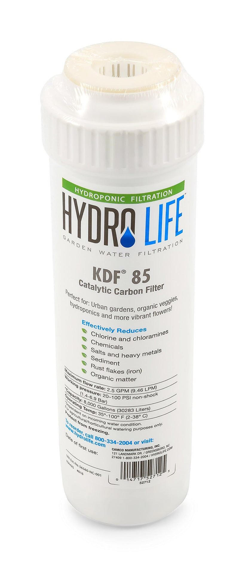  [AUSTRALIA] - Hydro Life 52712 Replacement Cartridge (Hydroponics KDF 85)