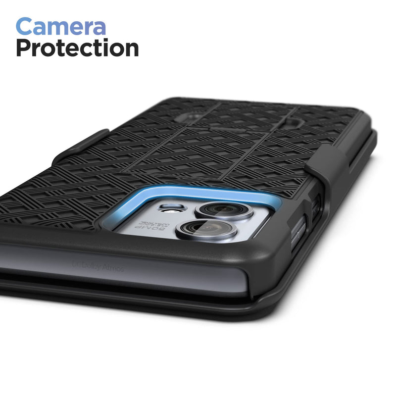  [AUSTRALIA] - Encased DuraClip for Moto G Stylus 5G 2023 Belt Case with Holster Clip and Phone Kickstand (Motorola G Stylus 5G 2023) Black