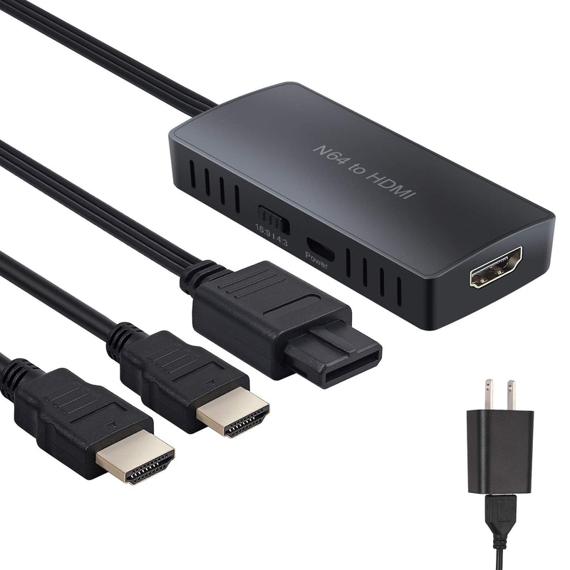  [AUSTRALIA] - LiNKFOR N64 to HDMI Converter with Power Adapter and 3ft HDMI Cable for N64 Gamecube SNES N64 to HDMI Adapter Support 1080P/720P SNES to HDMI Cable Gamecube to HDMI for HDTV HDMI Monitor