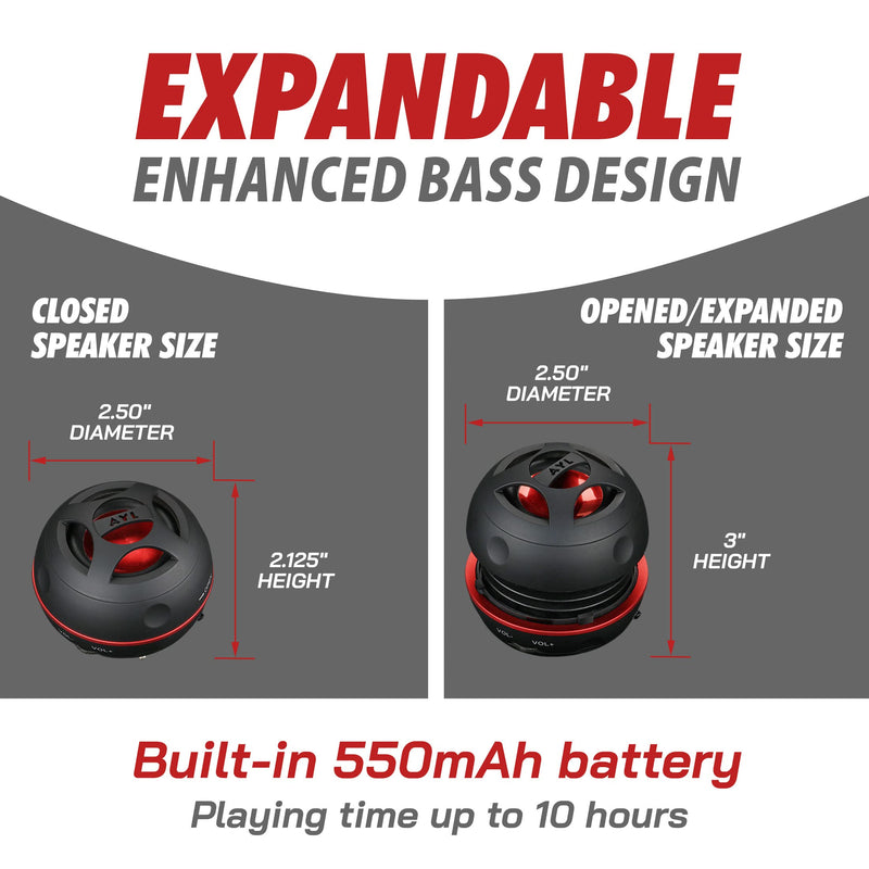  [AUSTRALIA] - AYL Mini Speaker System, Portable Plug in Speaker with 3.5mm Aux Audio Input, External Speaker for Laptop Computer, MP3 Player, iPhone, iPad, Cell Phone (Black)