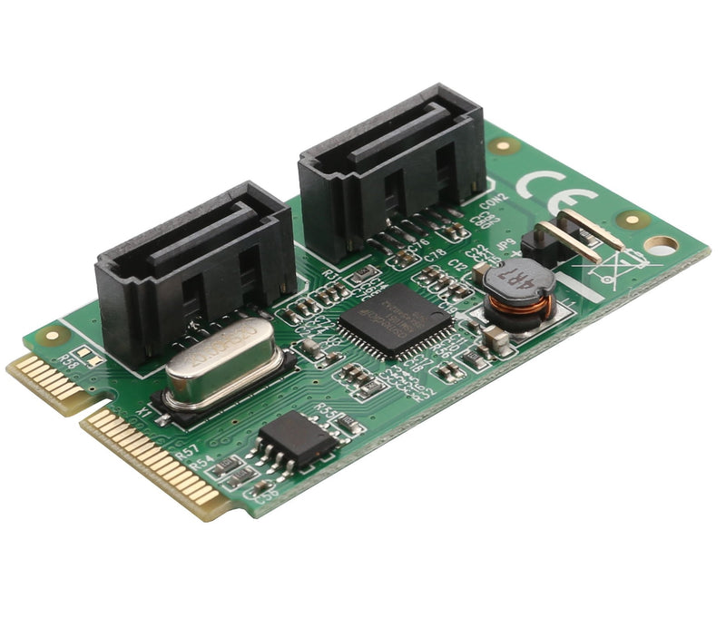  [AUSTRALIA] - 2 Port Mini PCIe to SATA III Controller Card AsMedia ASM1061 Chipset
