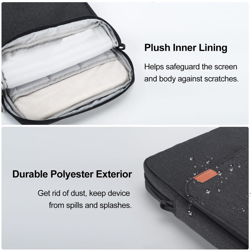  [AUSTRALIA] - 12.4-13 Inch Tablet Sleeve Case for 12.4" Samsung Galaxy Tab S8+ S7+ Plus S7 FE, iPad Pro 12.9"/MacBook Air Pro 13"/MacBook Pro 14" M2 M1 Laptop Shoulder Bag,Surface Pro 9 13" 2022 Carrying Bag-Grey 12.4-13 Inch Grey