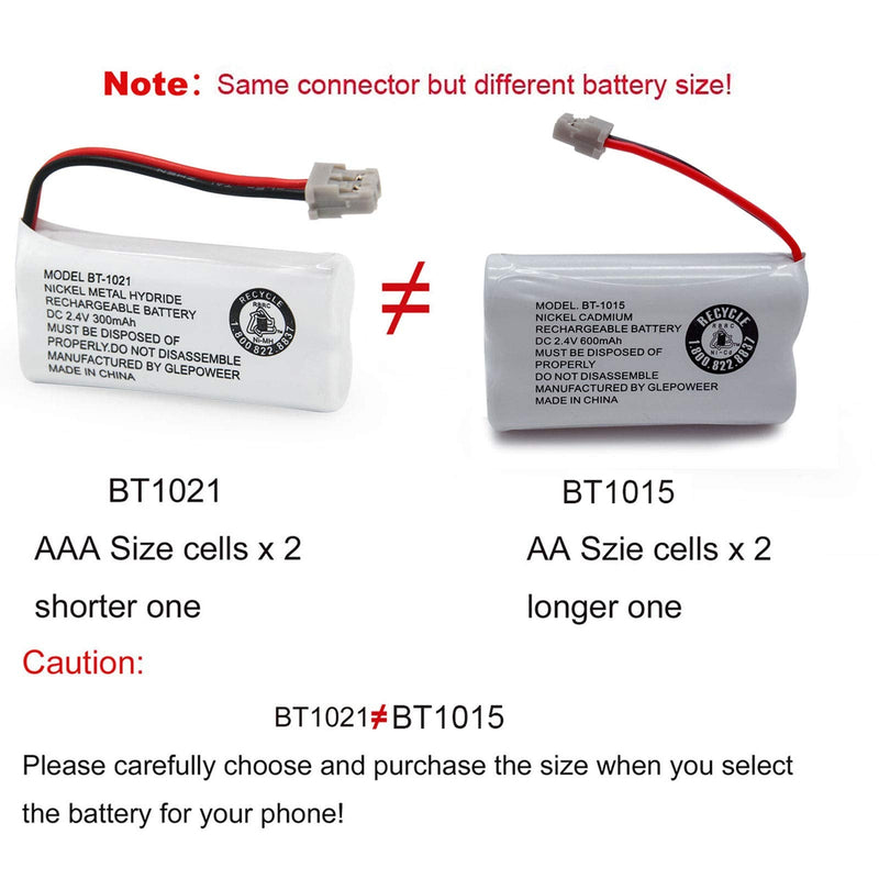  [AUSTRALIA] - GLEPOWEER BT1015 BT1007 Cordless Phone Battery Comptible for Uniden DCX150 DECT1500 D1484 BT-1007 BT-1015 BT-904 BBTY0460001 BBTY0510001 Telephones(4 Pack) 4 PACK BT1015