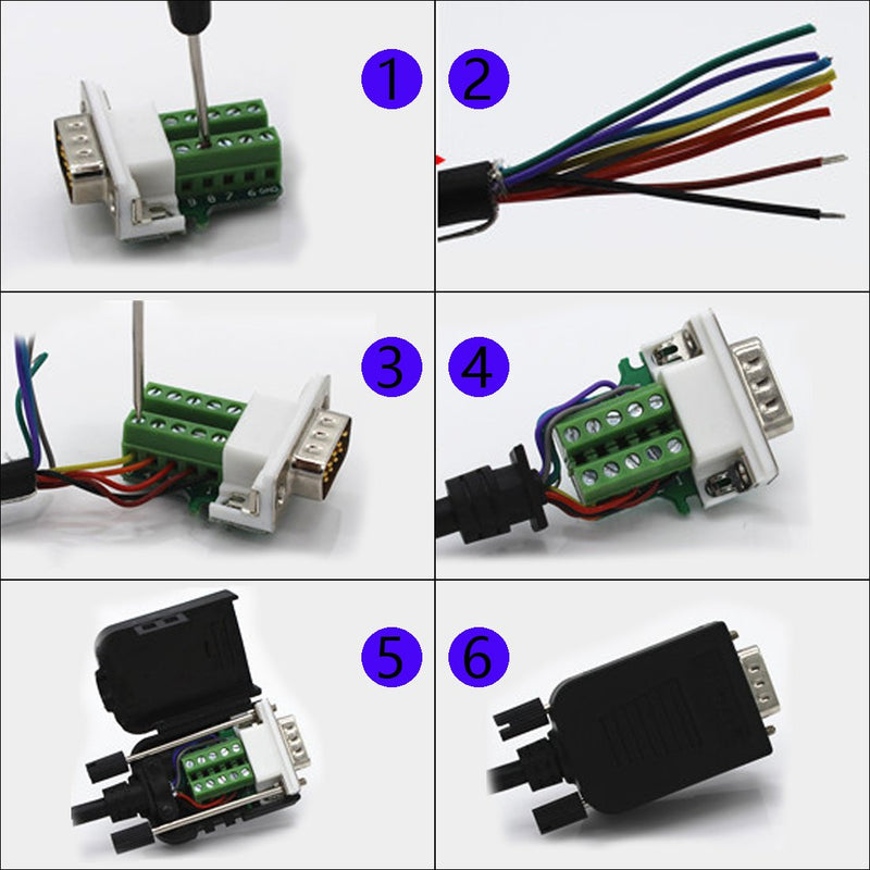 YIOVVOM DB9 Breakout Connector to Wiring Terminal RS232 D-SUB Male Serial Adapters Port Breakout Board Solder-Free Module with case( Female Serial Adapter) Female Adapter - LeoForward Australia