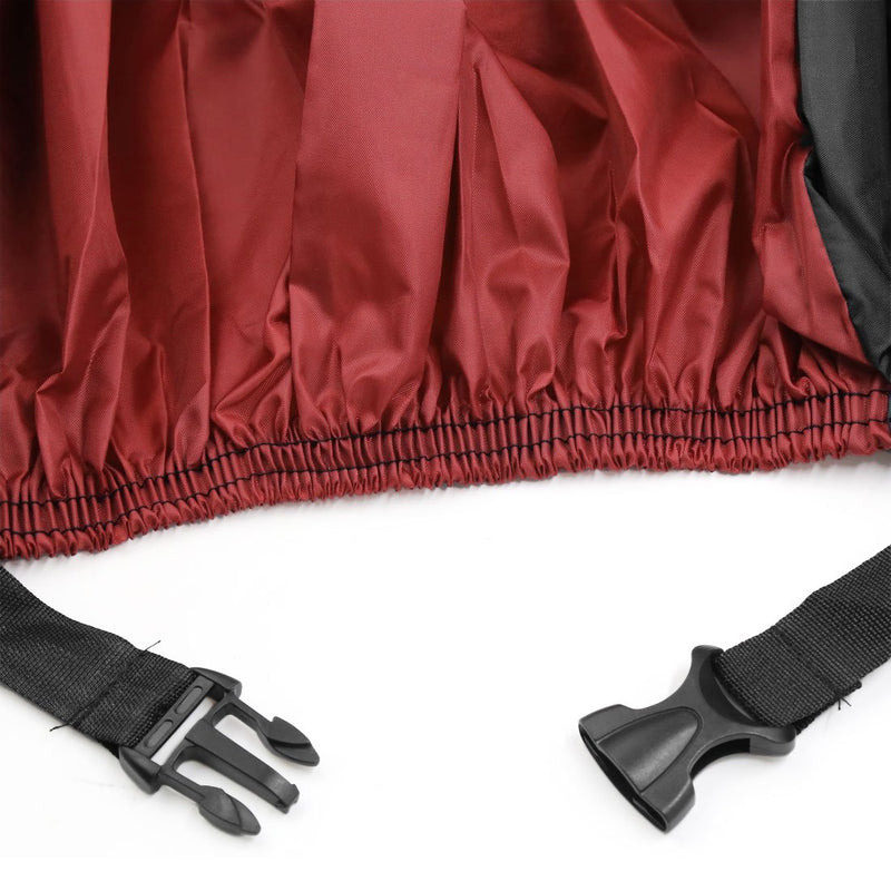  [AUSTRALIA] - uxcell L 180T Rain Dust Motorcycle Cover Red&Black Outdoor UV Rainproof 86" for Honda Victory Kawasaki Yamaha Suzuki Harley Davidson