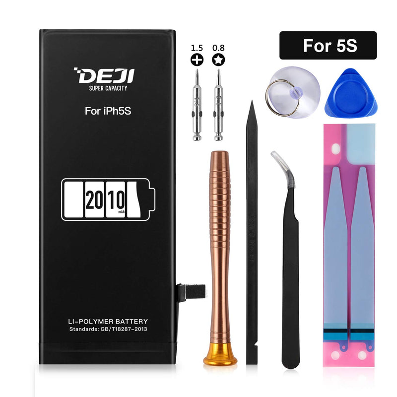 DEJI Battery for iPhone 5S and 5C, 2010mAh High Capacity Replacement Battery kit for 5S & 5C, with Complete Repair Tools and Instructions -[2 Year Warranty] - LeoForward Australia