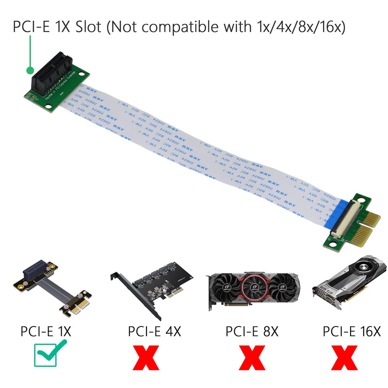  [AUSTRALIA] - CERRXIAN 14cm 90 Degree PCI-Express 1X Riser FPV Cable, PCI-E 36PIN 1X Extension Cable