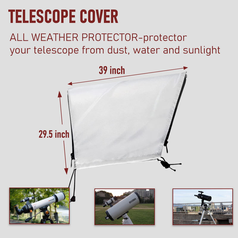  [AUSTRALIA] - Waterproof Telescope Cover Outdoor Dust-Proof & UV-Proof Telescope Protective Cover(39 in) S