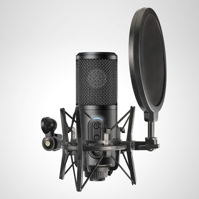  [AUSTRALIA] - ATR2500X Shock Mount with Pop Filter, Windscreen and Shockmount to Reduce Vibration Noise Matching Mic Boom Arm Stand for Audio-Technica ATR 2500X and ATR2500 USB Condenser Microphone by YOUSHARES