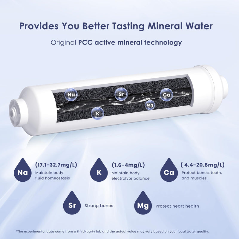  [AUSTRALIA] - Waterdrop Remineralization Inline Water Filter, 1/4" Quick Connect Post Filter for Reverse Osmosis Filter System, Restore Essential Minerals (1)