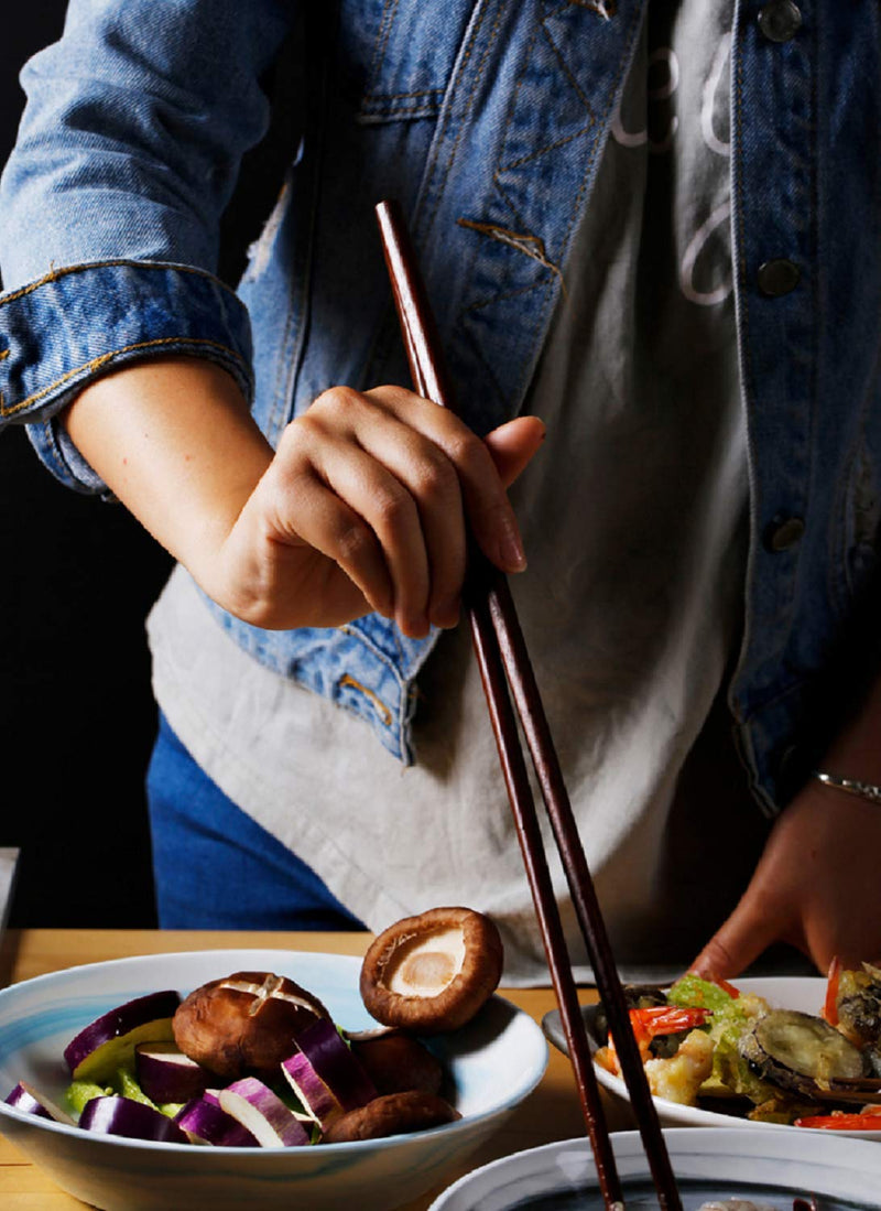  [AUSTRALIA] - Donxote Cooking Chopsticks, Extra Long Wooden Kitchen Frying Chopstick 16.5 Inches - Brown(6-Pairs)