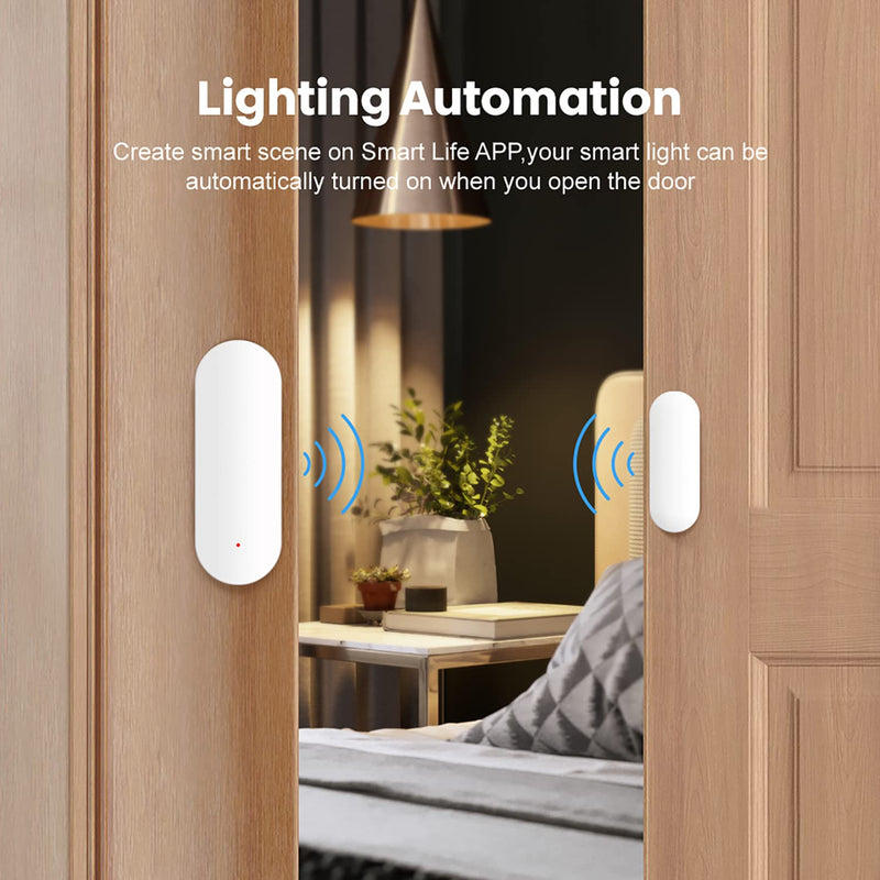  [AUSTRALIA] - WiFi Door Sensor: Smart Window Contact Sensor, Free App Alerts, Programmable with Tuya/Smart Life Devices for Home Security & Smart Home Automation, Compatible with Alexa Google Assistant (1 Pack) 1