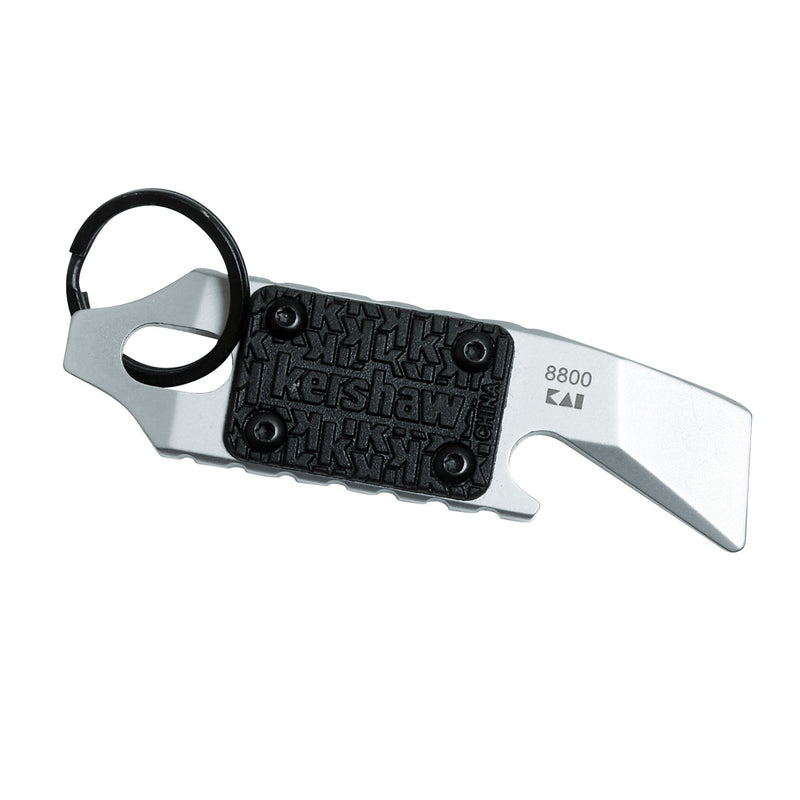 Kershaw PT-1 (8800X) Compact Keychain Multifunction Tool Made of 8Cr13MoV Stainless Steel; Features Bottle Opener, Flathead Screwdriver, Mini Pry Bar and Lanyard Hole; 0.8 oz., 2.75 In. Overall Length - LeoForward Australia